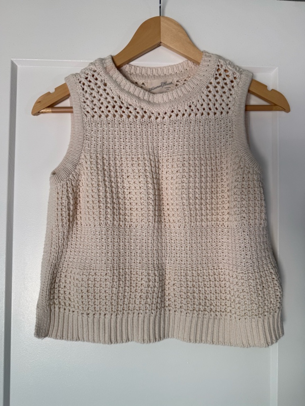 Universal Thread Cream Open-Knit Sweater Vest